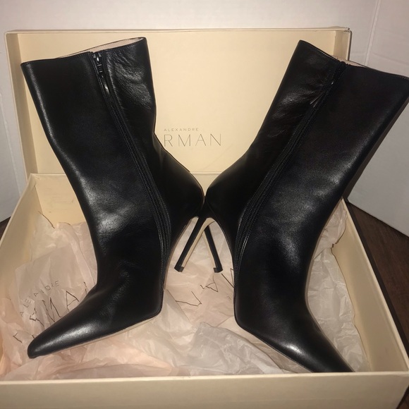 Alexandre Birman Boots Made in Spain black leather New eu38.5 - Picture 8 of 9